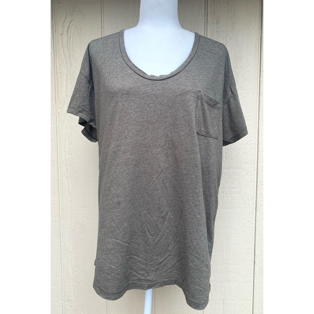 Truly Madly Deeply Scoop Neck Pocket Tee Shirt